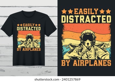 Pilot t-shirt vector graphic design.