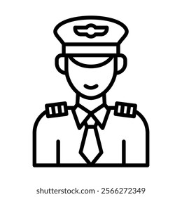 Pilot Uniform icon line vector illustration