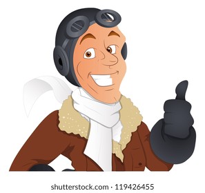 Pilot - Vector Character Illustration