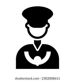 Pilot Vector Glyph Icon Design