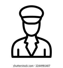 Pilot Vector Line Icon Design
