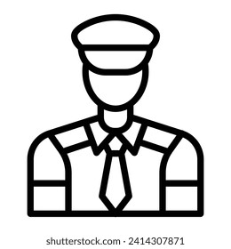 Diseño de iconos de línea de vector piloto
