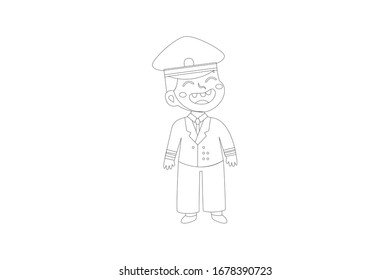 Pilot Vector Object Airport Illustration
