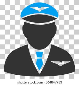 Pilot vector pictograph. Style is flat graphic symbol.