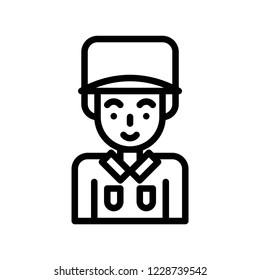 pilot war and military related outline icon, editable stroke