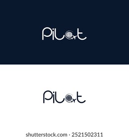 Logotipo de la agencia de viajes Pilot Word Fontic