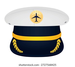 Ilustração vetorial do chapéu de avião do piloto	