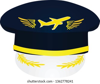 Pilot's hat. vector illustration 