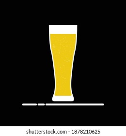 Pilsner beer glass vector art and graphics