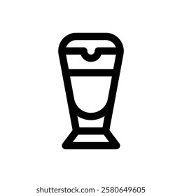 Pilsner glass. Editable stroke vector icon.