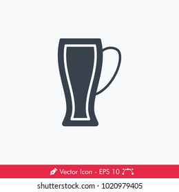 Pilsner Glass Icon / Vector