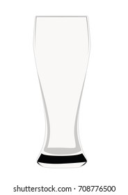 Pilsner glass realistic vector illustration isolated no background