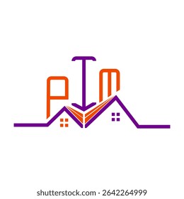 PIM Real State logo design, PIM simple and modern logo. PIM luxurious alphabet design  