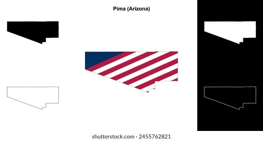 Condado de Pima (Arizona) conjunto de mapas esquemáticos