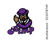 Pimp hustler sports logo mascot