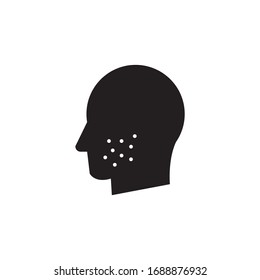 Pimple, acne on face vector icon, skin care icon