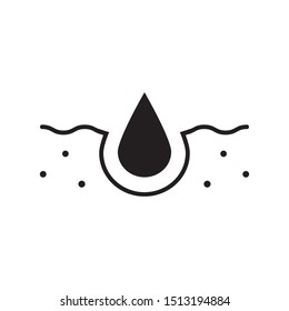 pimple icon. pore vector flat design  illustration