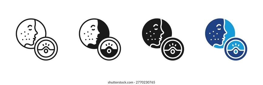 Pimple Spot icon set multiple style collection