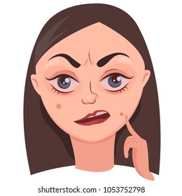 pimples on her face