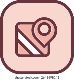 Pin 1 Line vector Icon Design