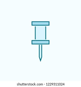 pin 2 colored line icon. Simple colored element illustration. pin outline symbol design from Scientifics study set