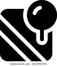 Pin 2 Diseño de icono de Vector de línea