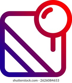Pin 2 Diseño de icono de Vector de línea