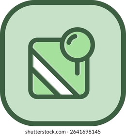 Pin 2 Line vector Icon Design