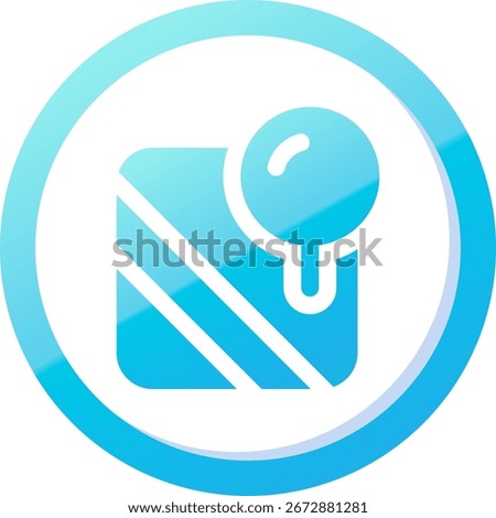 Pin 2 Line vector Icon Design