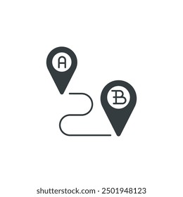 Pin ab icon, Pin ab vector illustration