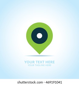 Pin abstract logo, design concept, emblem, logotype element for template.