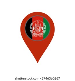 pin with the Afghanistan flag vector 
Vector pin with the flag on a white background