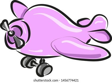 Pin air plane, illustration, vector on white background