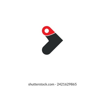 Pin Arrow Location Logo Concept icon sign symbol Design Element. Financial, Logistics Logotype. Vector illustration logo template