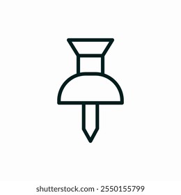 pin attach icon vector sign