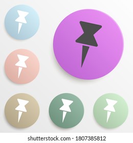 pin badge color set. Simple glyph, flat vector of web icons for ui and ux, website or mobile application