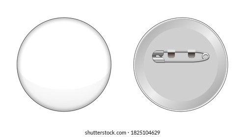 Insignia de clavija ( botón PinBack ) ilustración vectorial de plantilla