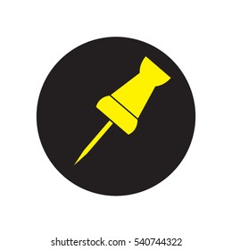 pin badge, thumbtack, vector illustration EPS 10