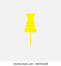pin badge, thumbtack, vector illustration EPS 10