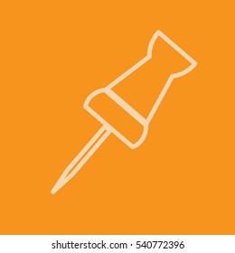 pin badge, thumbtack, vector illustration EPS 10