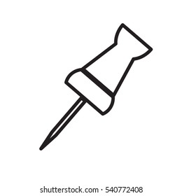 pin badge, thumbtack, vector illustration EPS 10