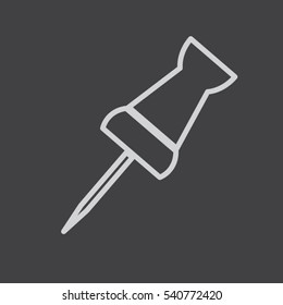pin badge, thumbtack, vector illustration EPS 10
