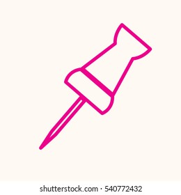 pin badge, thumbtack, vector illustration EPS 10
