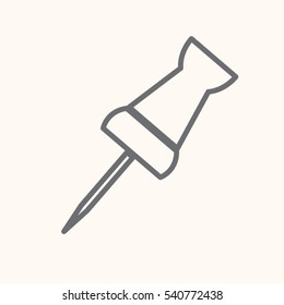 pin badge, thumbtack, vector illustration EPS 10