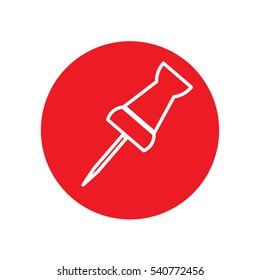 pin badge, thumbtack, vector illustration EPS 10