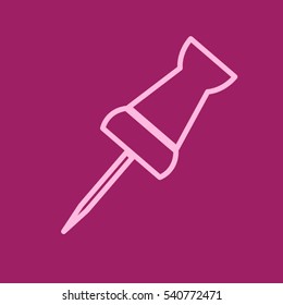 pin badge, thumbtack, vector illustration EPS 10