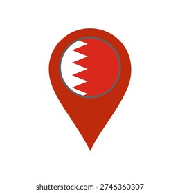pin with the bahrain flag vector 
Vector pin with the flag on a white background