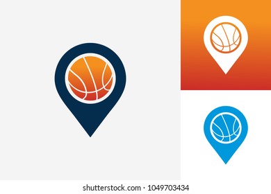 Pin Basketball Logo Template Design Vector, Emblem, Design Concept, Creative Symbol, Icon