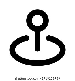 Pin bold icon. The icon can be used for websites, print templates, presentation templates, illustrations, etc.