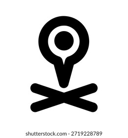 Anclar icono en negrita. El ícono se puede utilizar para Sitios web, Plantillas impresas, Plantillas de presentación, ilustraciones, etc.